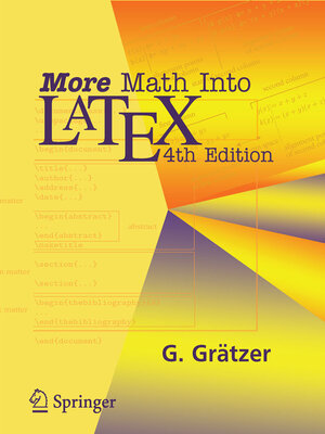 cover image of More Math Into LaTeX